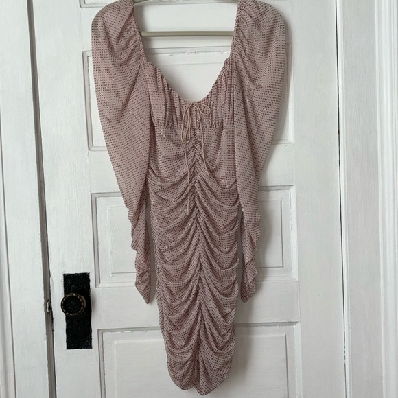 FOR LOVE AND LEMONS ALL THAT GLITTERS LONG SLEEVE MINI DRESS - Picture 3 of 11